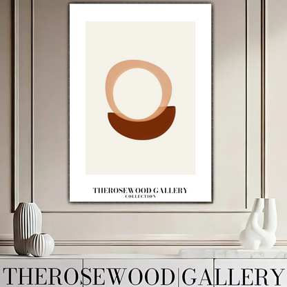 Modern Printable Wall Art | Quick Access | Neutral Warm Palette | Artistic Round Shapes | Muted Earth Colors | Subtle Pink Brown