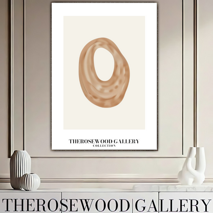 Modern Minimalist Poster | Quick Digital Access | Cozy Neutral Colors | Elegant Round Shapes | Subtle Earthy Hues | Brown-Taupe Details
