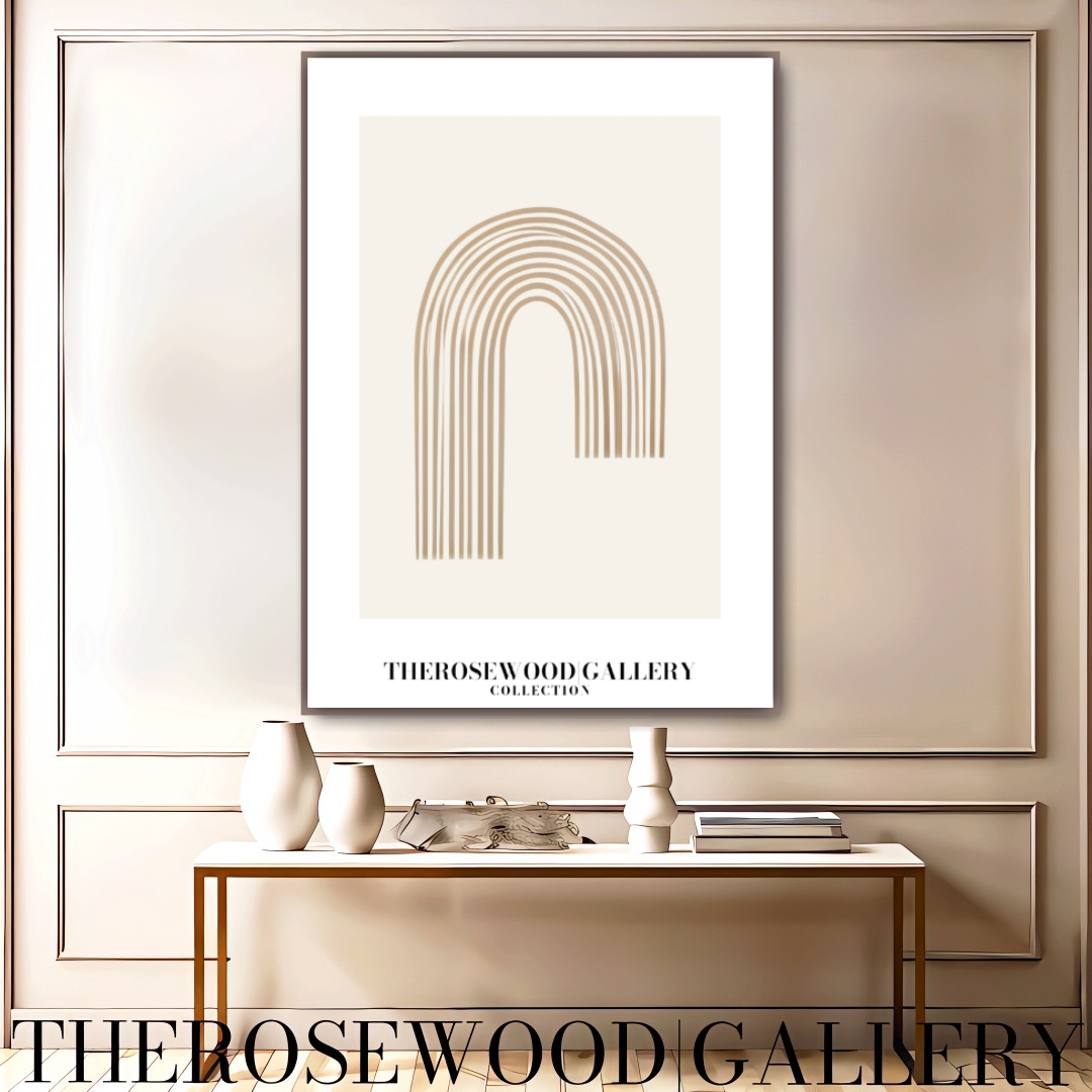 Simple Printable Wall Decor | Instant Access | Warm Neutral Color Palette | Graceful Arc Lines Designs | Subtle Muted Hues | Taupe Beige Tones
