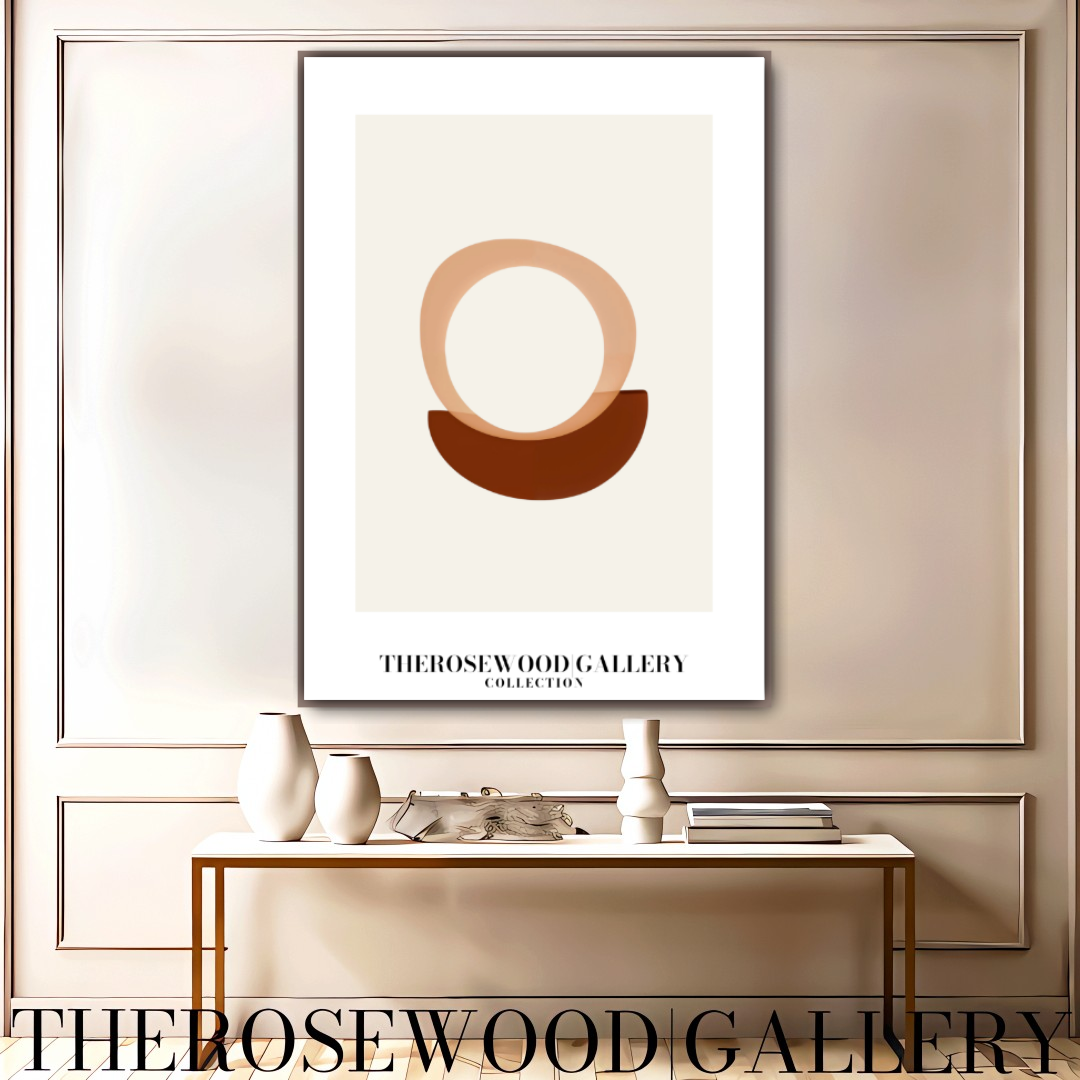 Modern Printable Wall Art | Quick Access | Neutral Warm Palette | Artistic Round Shapes | Muted Earth Colors | Subtle Pink Brown