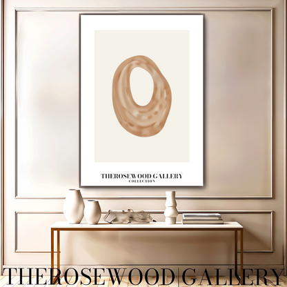 Modern Minimalist Poster | Quick Digital Access | Cozy Neutral Colors | Elegant Round Shapes | Subtle Earthy Hues | Brown-Taupe Details