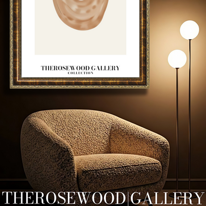 Modern Minimalist Poster | Quick Digital Access | Cozy Neutral Colors | Elegant Round Shapes | Subtle Earthy Hues | Brown-Taupe Details