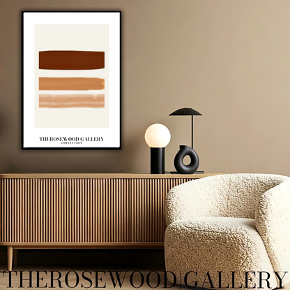 Décoration murale minimaliste | Accès instantané | Neutres naturels et chaleureux | Motif carré abstrait | Palette douce et terreuse | Formes géométriques