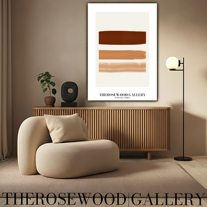 Décoration murale minimaliste | Accès instantané | Neutres naturels et chaleureux | Motif carré abstrait | Palette douce et terreuse | Formes géométriques