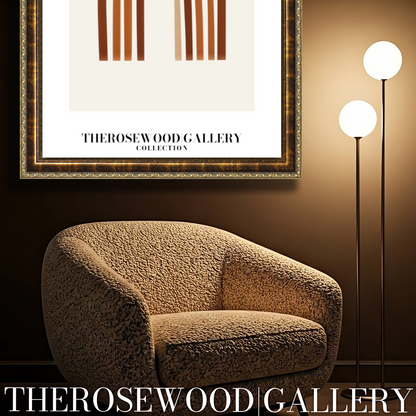 Minimalist Wall Art Printable | Instant Download | Neutral Home Decor | Modern Arc Art | Warm Orange-Brown Tones | Digital Art Living Room
