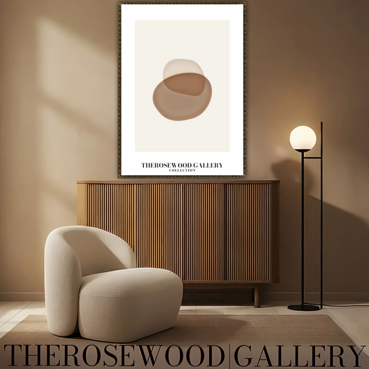 Warm Taupe Minimalist Print | Instant Digital Wall Art | Neutral Interior Decor | Contemporary Circle Motif | Natural Shade Printable | Minimal Abstract Poster