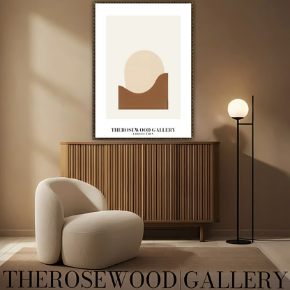 Cream & Sand Minimalist Print | Digital Wall Art Download | Neutral Modern Decor | Abstract Circle Design | Soft Earth-Inspired Printable | Minimal Poster
