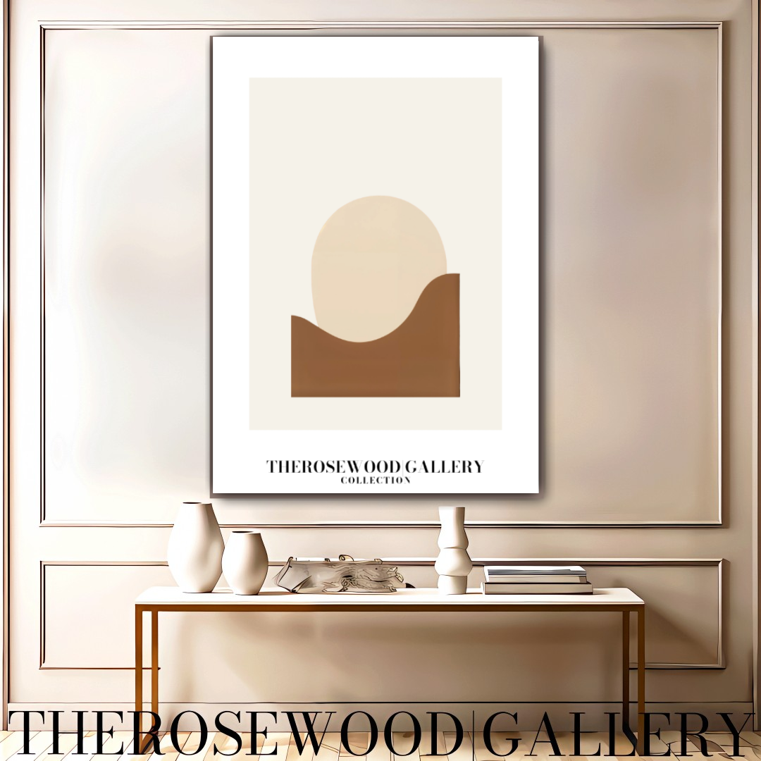 Cream & Sand Minimalist Print | Digital Wall Art Download | Neutral Modern Decor | Abstract Circle Design | Soft Earth-Inspired Printable | Minimal Poster