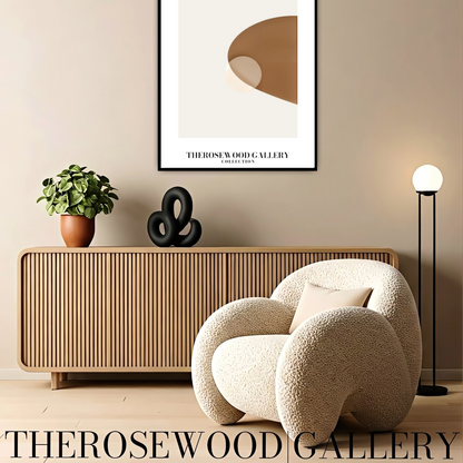 Impression minimaliste vintage beige-taupe | Décoration murale numérique instantanée | Décoration d'intérieur neutre | Motif circulaire moderne | Tons terreux imprimables | Affiche abstraite minimaliste