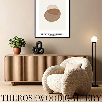 Warmer Taupe Minimalistischer Druck | Sofortige digitale Wandkunst | Neutrale Inneneinrichtung | Zeitgenössisches Kreismotiv | Natürlicher Farbton zum Ausdrucken | Minimalistisches abstraktes Poster