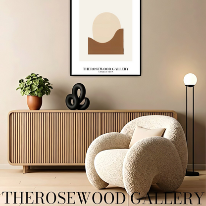Cream & Sand Minimalist Print | Digital Wall Art Download | Neutral Modern Decor | Abstract Circle Design | Soft Earth-Inspired Printable | Minimal Poster