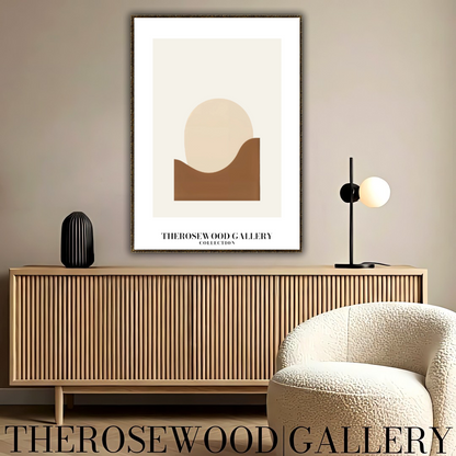 Cream & Sand Minimalist Print | Digital Wall Art Download | Neutral Modern Decor | Abstract Circle Design | Soft Earth-Inspired Printable | Minimal Poster