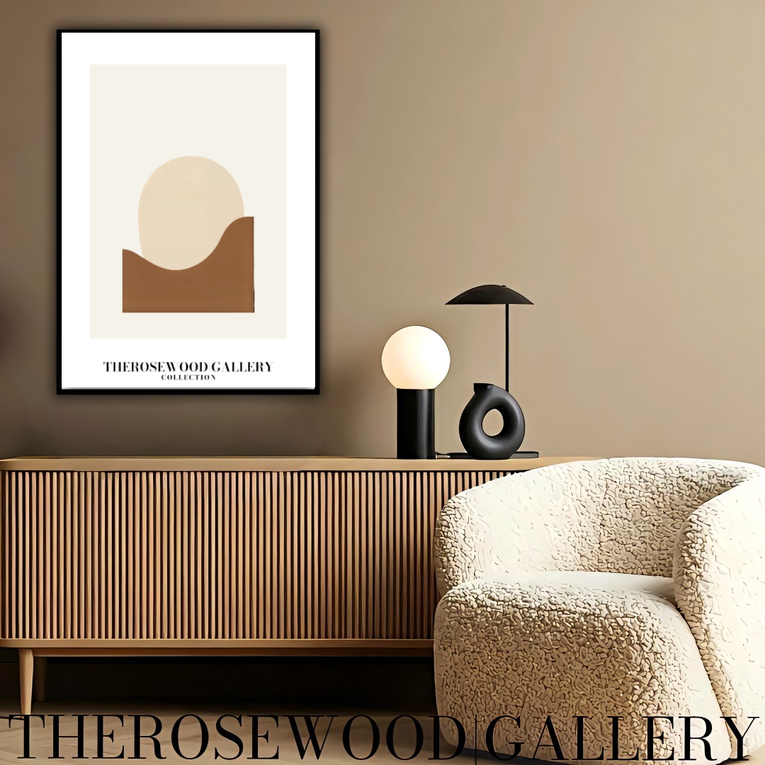 Cream & Sand Minimalist Print | Digital Wall Art Download | Neutral Modern Decor | Abstract Circle Design | Soft Earth-Inspired Printable | Minimal Poster