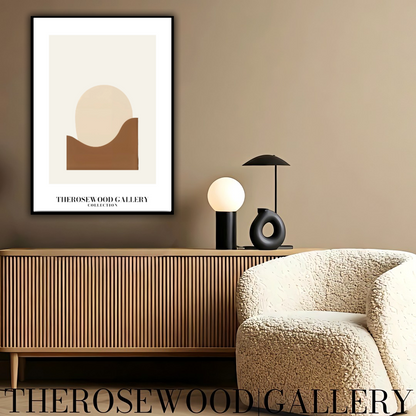 Cream & Sand Minimalist Print | Digital Wall Art Download | Neutral Modern Decor | Abstract Circle Design | Soft Earth-Inspired Printable | Minimal Poster