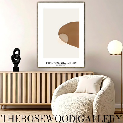 Impression minimaliste vintage beige-taupe | Décoration murale numérique instantanée | Décoration d'intérieur neutre | Motif circulaire moderne | Tons terreux imprimables | Affiche abstraite minimaliste