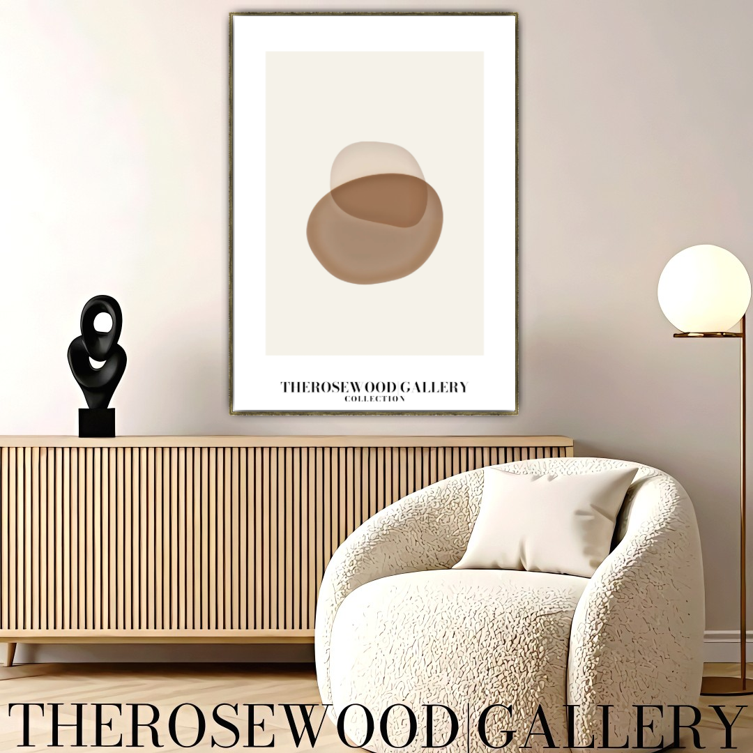Warmer Taupe Minimalistischer Druck | Sofortige digitale Wandkunst | Neutrale Inneneinrichtung | Zeitgenössisches Kreismotiv | Natürlicher Farbton zum Ausdrucken | Minimalistisches abstraktes Poster