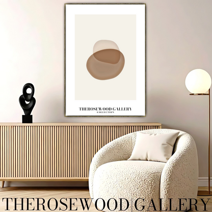 Warmer Taupe Minimalistischer Druck | Sofortige digitale Wandkunst | Neutrale Inneneinrichtung | Zeitgenössisches Kreismotiv | Natürlicher Farbton zum Ausdrucken | Minimalistisches abstraktes Poster
