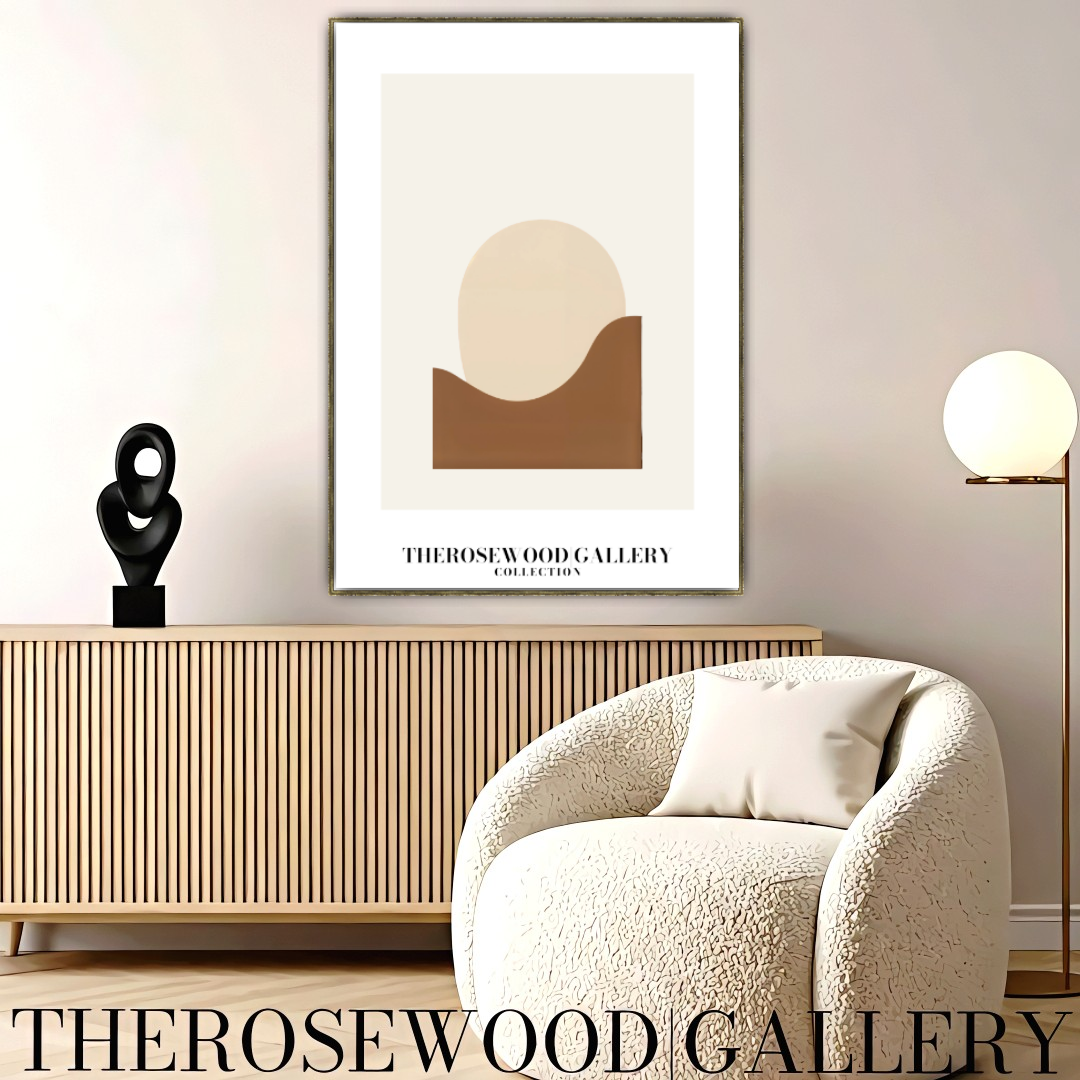 Cream & Sand Minimalist Print | Digital Wall Art Download | Neutral Modern Decor | Abstract Circle Design | Soft Earth-Inspired Printable | Minimal Poster