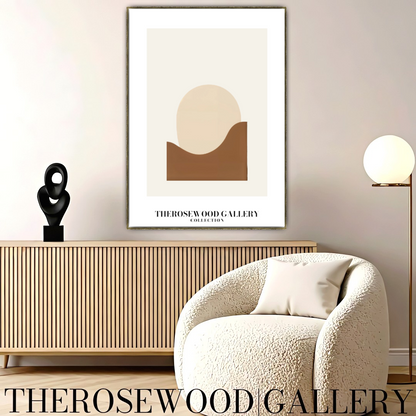 Cream & Sand Minimalist Print | Digital Wall Art Download | Neutral Modern Decor | Abstract Circle Design | Soft Earth-Inspired Printable | Minimal Poster