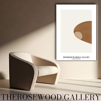 Impression minimaliste vintage beige-taupe | Décoration murale numérique instantanée | Décoration d'intérieur neutre | Motif circulaire moderne | Tons terreux imprimables | Affiche abstraite minimaliste