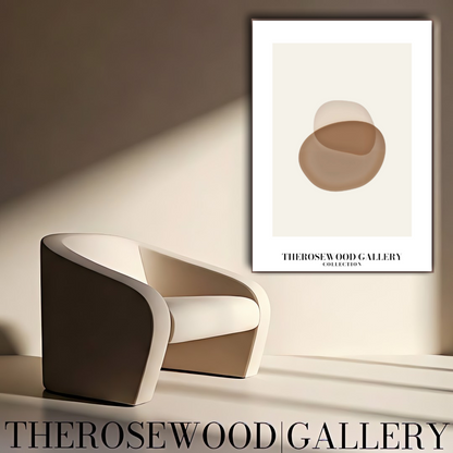 Warmer Taupe Minimalistischer Druck | Sofortige digitale Wandkunst | Neutrale Inneneinrichtung | Zeitgenössisches Kreismotiv | Natürlicher Farbton zum Ausdrucken | Minimalistisches abstraktes Poster