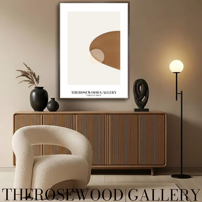 Impression minimaliste vintage beige-taupe | Décoration murale numérique instantanée | Décoration d'intérieur neutre | Motif circulaire moderne | Tons terreux imprimables | Affiche abstraite minimaliste