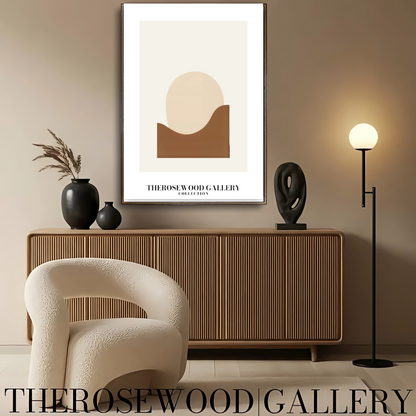 Cream & Sand Minimalist Print | Digital Wall Art Download | Neutral Modern Decor | Abstract Circle Design | Soft Earth-Inspired Printable | Minimal Poster