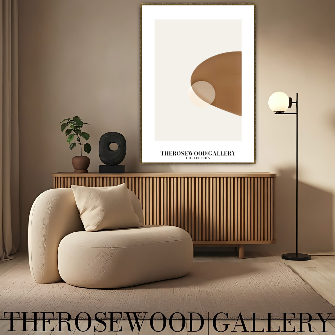 Impression minimaliste vintage beige-taupe | Décoration murale numérique instantanée | Décoration d'intérieur neutre | Motif circulaire moderne | Tons terreux imprimables | Affiche abstraite minimaliste