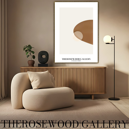 Impression minimaliste vintage beige-taupe | Décoration murale numérique instantanée | Décoration d'intérieur neutre | Motif circulaire moderne | Tons terreux imprimables | Affiche abstraite minimaliste