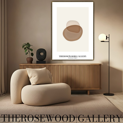 Warmer Taupe Minimalistischer Druck | Sofortige digitale Wandkunst | Neutrale Inneneinrichtung | Zeitgenössisches Kreismotiv | Natürlicher Farbton zum Ausdrucken | Minimalistisches abstraktes Poster