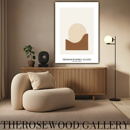 Cream & Sand Minimalist Print | Digital Wall Art Download | Neutral Modern Decor | Abstract Circle Design | Soft Earth-Inspired Printable | Minimal Poster