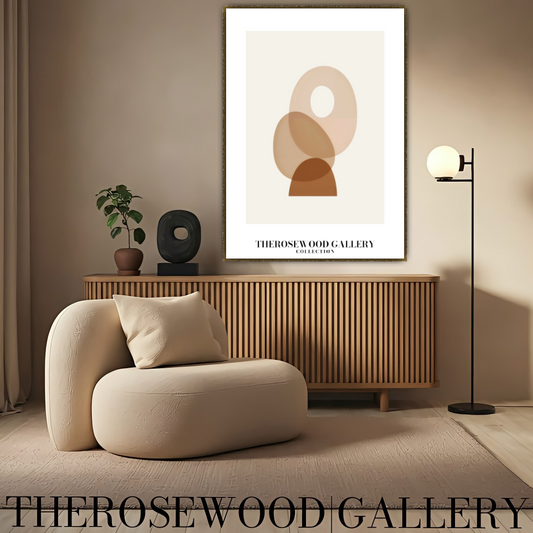 Beige-Taupe Minimalist Print | Instant Digital Wall Art | Neutral Home Decor | Modern Circle Pattern | Warm Neutral Printable | Minimal Abstract Poster