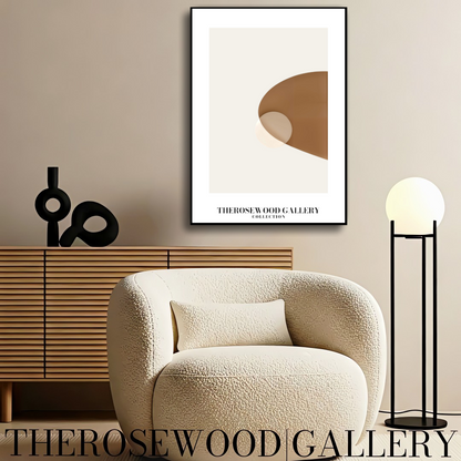 Impression minimaliste vintage beige-taupe | Décoration murale numérique instantanée | Décoration d'intérieur neutre | Motif circulaire moderne | Tons terreux imprimables | Affiche abstraite minimaliste