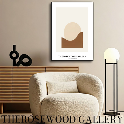 Cream & Sand Minimalist Print | Digital Wall Art Download | Neutral Modern Decor | Abstract Circle Design | Soft Earth-Inspired Printable | Minimal Poster