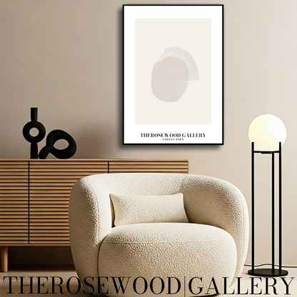 Impression minimaliste gris discret | Téléchargement numérique instantané | Décorations d'intérieur neutres | Motif circulaire moderne | Affiche abstraite