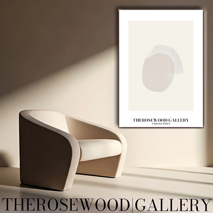 Impression minimaliste gris discret | Téléchargement numérique instantané | Décorations d'intérieur neutres | Motif circulaire moderne | Affiche abstraite