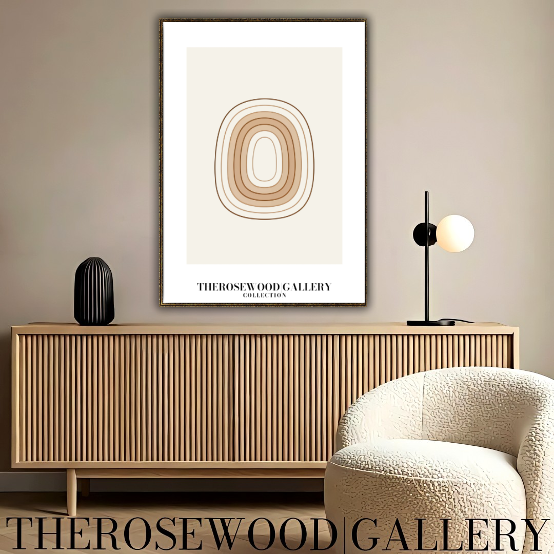 Décoration murale minimaliste moderne | Téléchargement numérique instantané | Décoration d'espace de travail neutre | Coups de pinceau abstraits | Palette de bruns terreux | Affiche artistique épurée