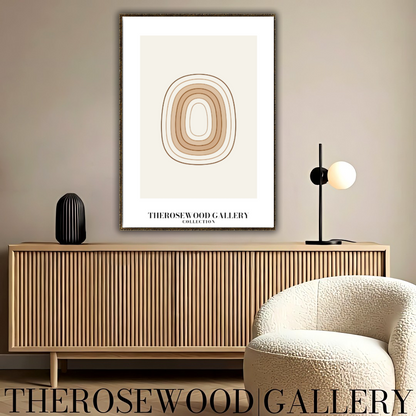 Décoration murale minimaliste moderne | Téléchargement numérique instantané | Décoration d'espace de travail neutre | Coups de pinceau abstraits | Palette de bruns terreux | Affiche artistique épurée