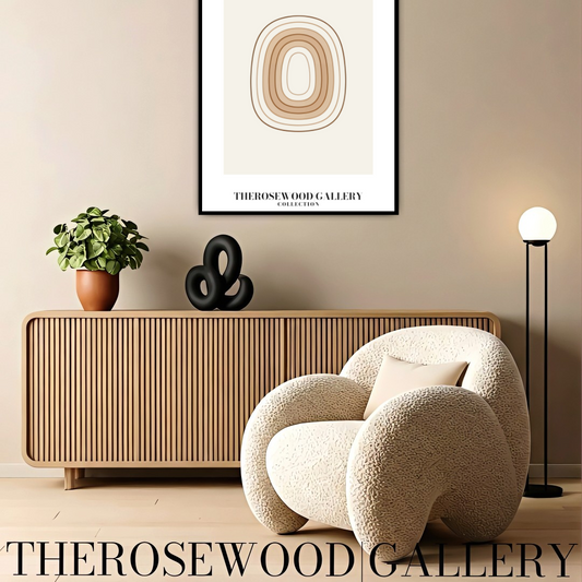 Modern Minimalist Wall Art | Instant Digital Download | Neutral Workspace Decor | Abstract Paint Strokes | Earthy Brown Palette | Sleek Artistic Poster