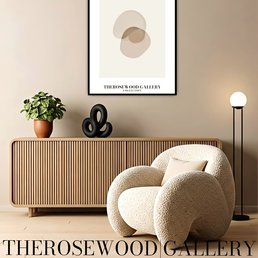 Impression minimaliste aux tons clairs | Décoration murale à télécharger instantanément | Décoration de chambre neutre | Cercles géométriques abstraits | Gris-taupe imprimable