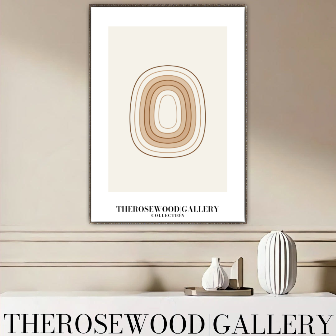 Décoration murale minimaliste moderne | Téléchargement numérique instantané | Décoration d'espace de travail neutre | Coups de pinceau abstraits | Palette de bruns terreux | Affiche artistique épurée
