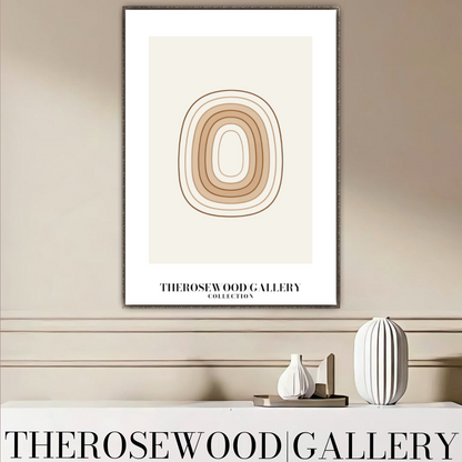 Décoration murale minimaliste moderne | Téléchargement numérique instantané | Décoration d'espace de travail neutre | Coups de pinceau abstraits | Palette de bruns terreux | Affiche artistique épurée