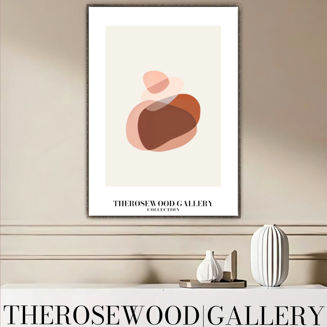 Contemporary Minimalist Line Art Print | Instant Digital Download | Abstract Cercle Illustration | Warm Terracotta Palette | Modern Home Poster