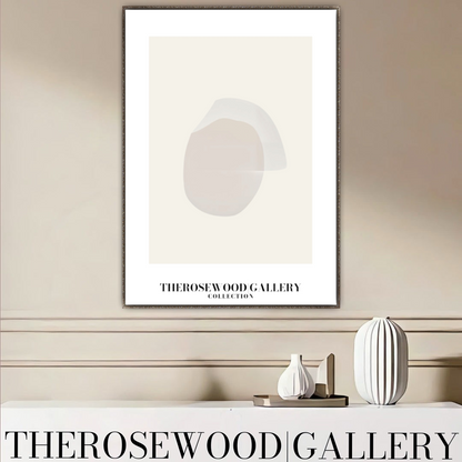 Impression minimaliste gris discret | Téléchargement numérique instantané | Décorations d'intérieur neutres | Motif circulaire moderne | Affiche abstraite