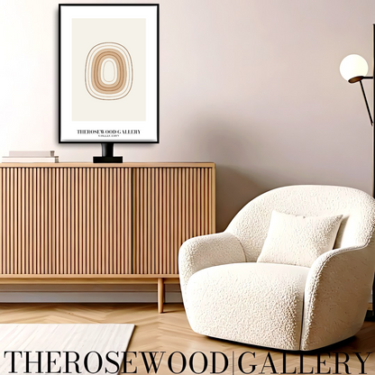 Décoration murale minimaliste moderne | Téléchargement numérique instantané | Décoration d'espace de travail neutre | Coups de pinceau abstraits | Palette de bruns terreux | Affiche artistique épurée