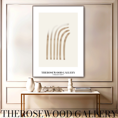 Wandkunst | Digitales Gemälde herunterladen | Neutrales Wohndesign | Moderner abstrakter Bogen | Druckbare gedämpfte Palette | Minimalistisches Poster