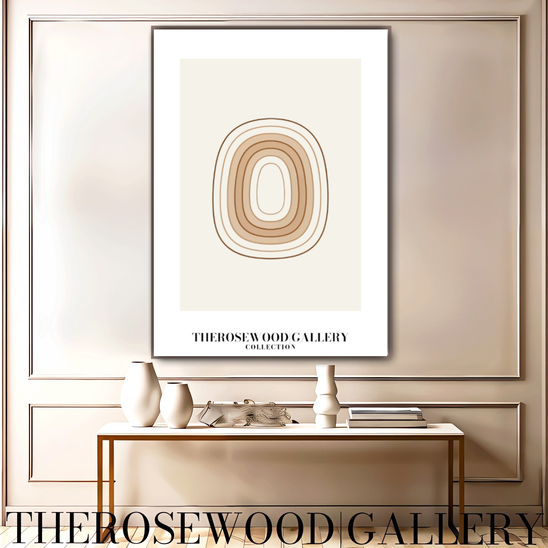 Décoration murale minimaliste moderne | Téléchargement numérique instantané | Décoration d'espace de travail neutre | Coups de pinceau abstraits | Palette de bruns terreux | Affiche artistique épurée