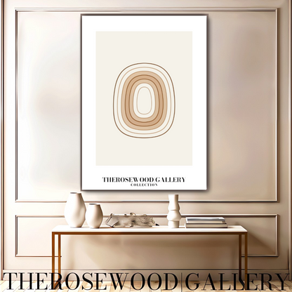 Décoration murale minimaliste moderne | Téléchargement numérique instantané | Décoration d'espace de travail neutre | Coups de pinceau abstraits | Palette de bruns terreux | Affiche artistique épurée