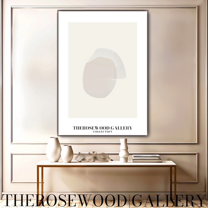 Impression minimaliste gris discret | Téléchargement numérique instantané | Décorations d'intérieur neutres | Motif circulaire moderne | Affiche abstraite