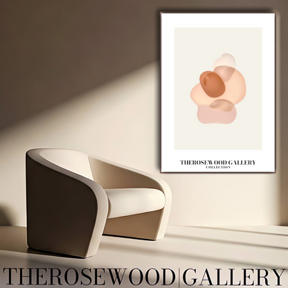 Contemporary Circle Art | Digital Download | Neutral Bedroom Decor | Layered Circular Motifs | Gentle Pastel Palette | Abstract Poster